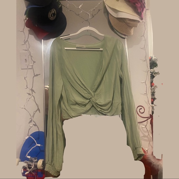 Urban Outfitters Tops - Urban Outfitters Green Crop Top